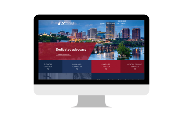 Wicker Law Firm Web Design