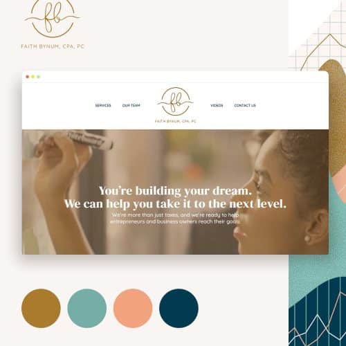 Faith Bynum CPA website design and branding
