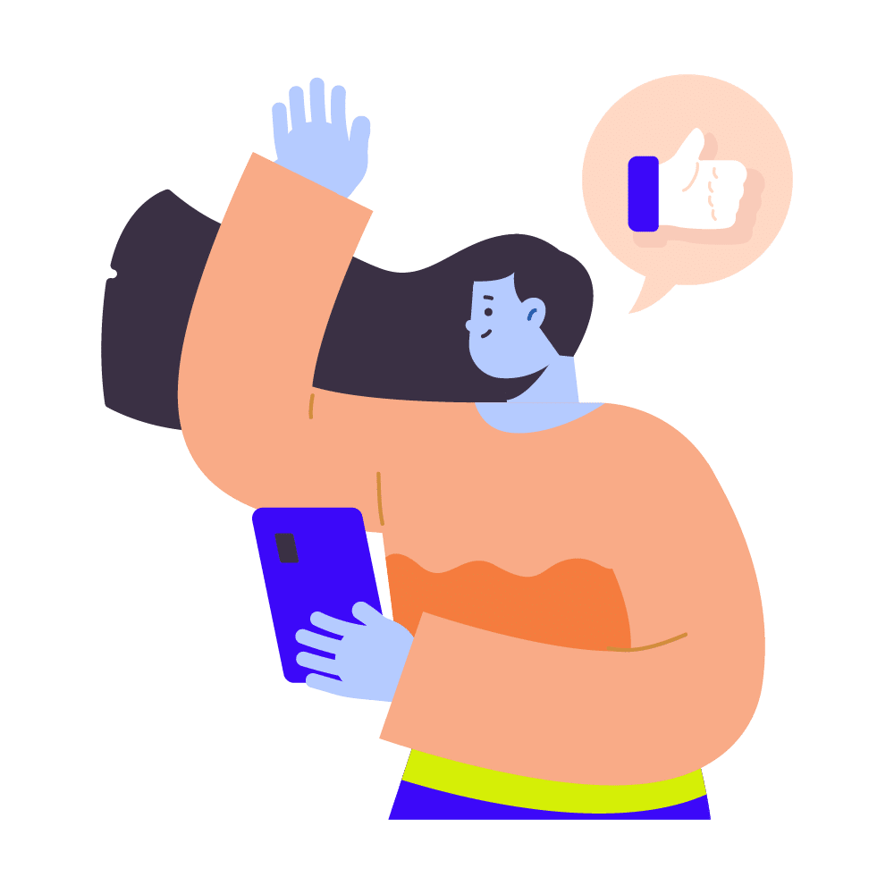 social media marketing flat illsutration