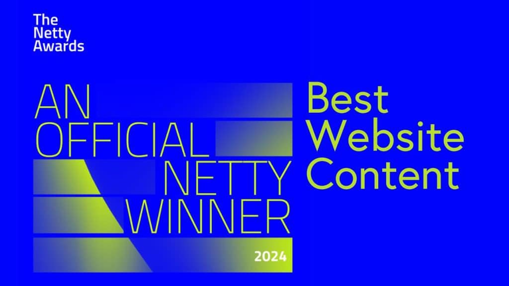 Netty Award-Best Website Content