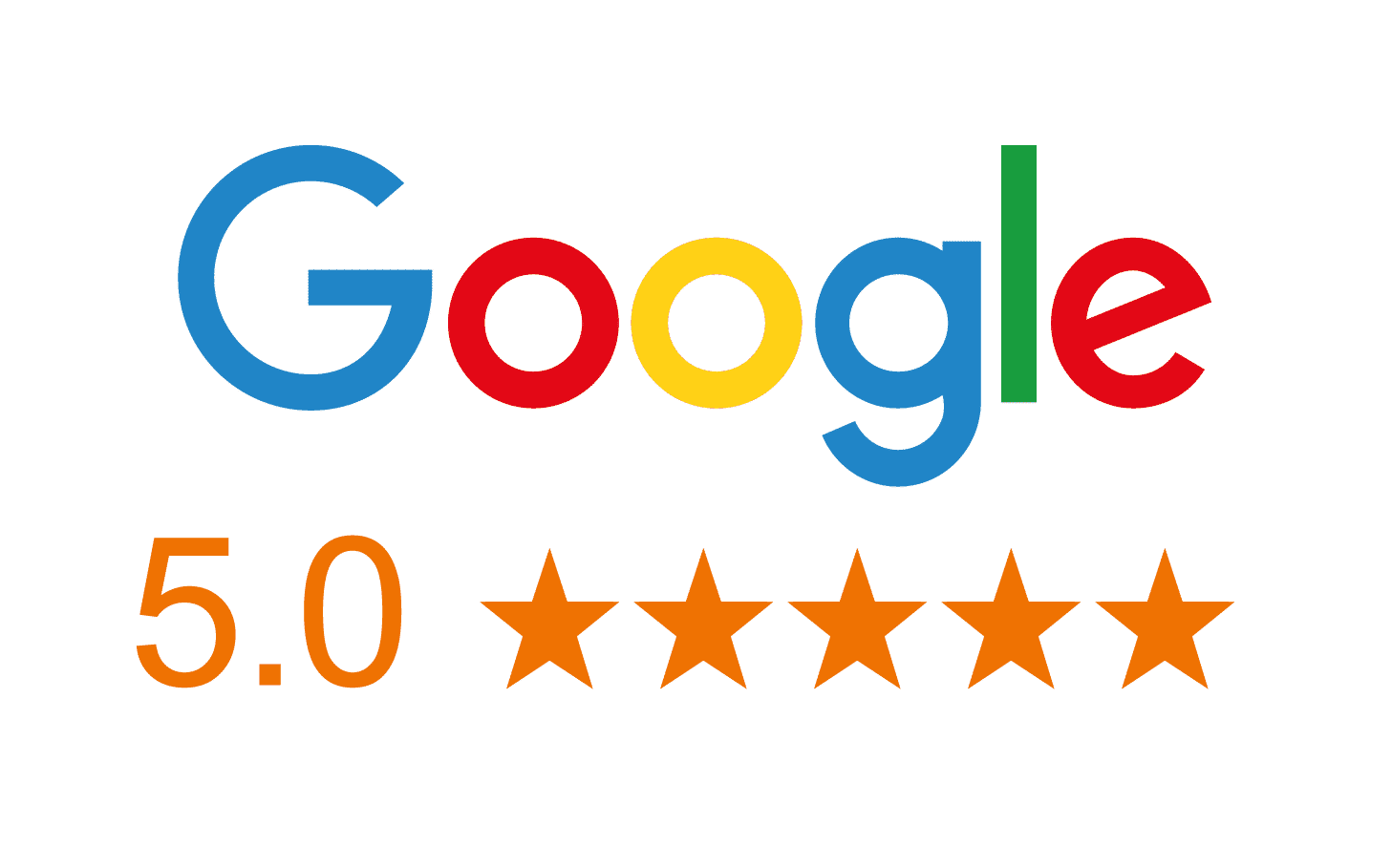 5 stars on Google