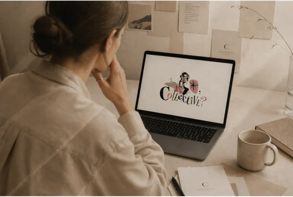 woman-looking-at-ai-generated-logo